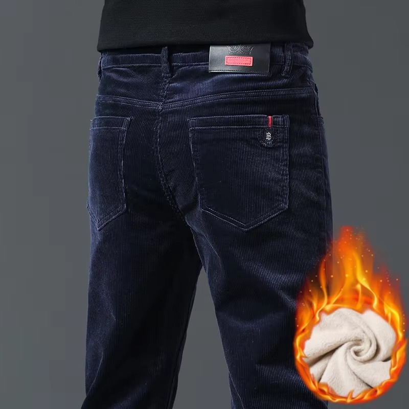 Corduroy Pant Warm - メンズ コーデュロイパンツ 冬用 厚手裏地付き ふわふわ素材 暖かく着心地の良い
