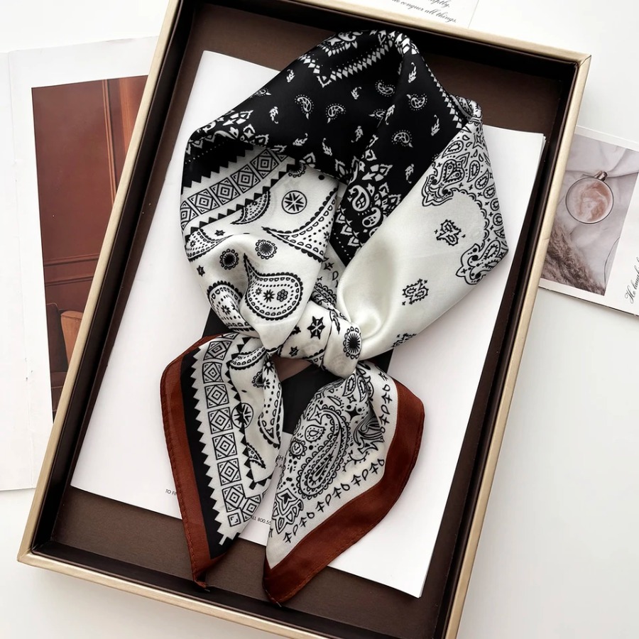 Shawl Wrap Winter - 2025年シルクショールスクエアスカーフ、女性用プリントヘッドバンド、フォーラードサテンヒジャブ、ヘアバンド、ネッカチーフ、女性用ヘッドラップ、バンダナ