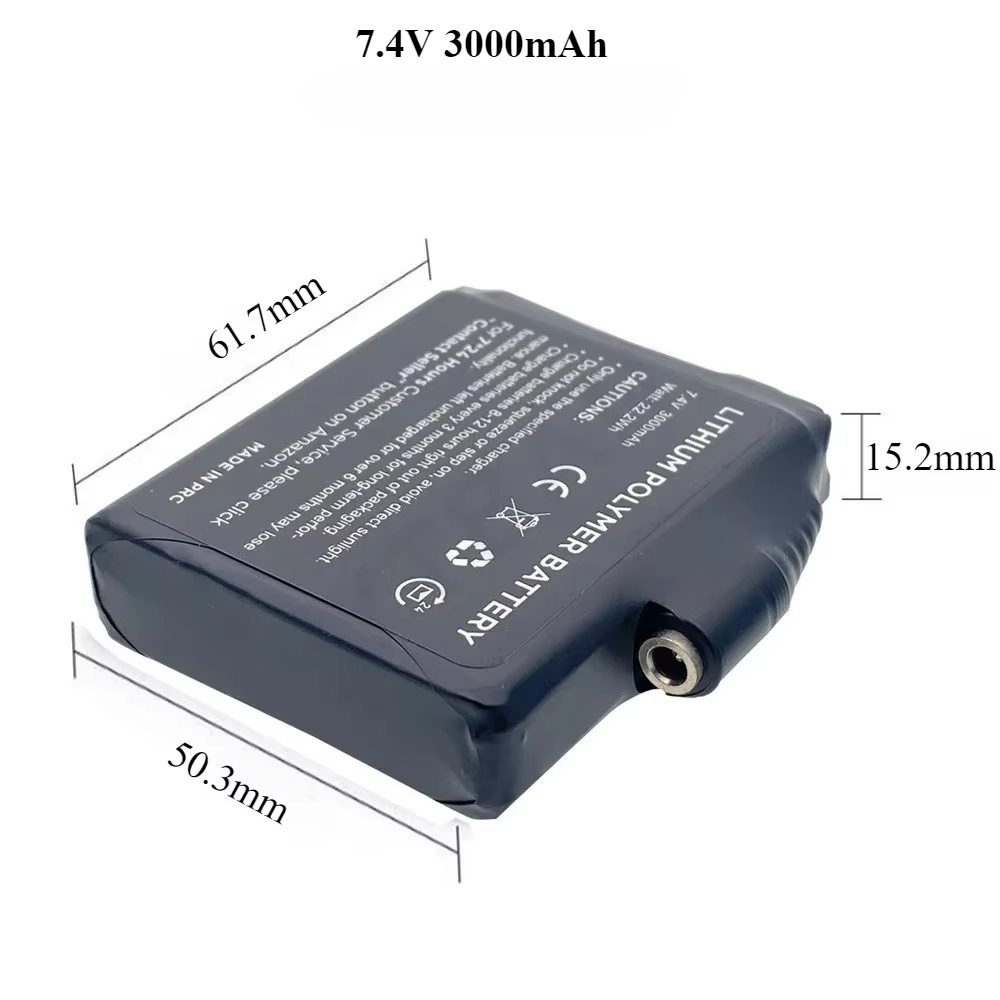 7.4V充電式リチウムバッテリー。2200mAh、3000m - Heated Vest Battery のレビューと価格