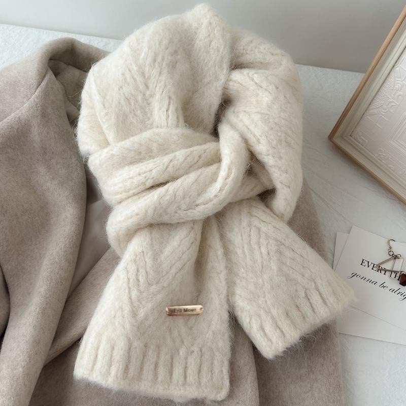 高品質ウールスカーフ、レディース・メンズ、冬の新作、ウール混 - Wool Scarf Men のレビューと価格