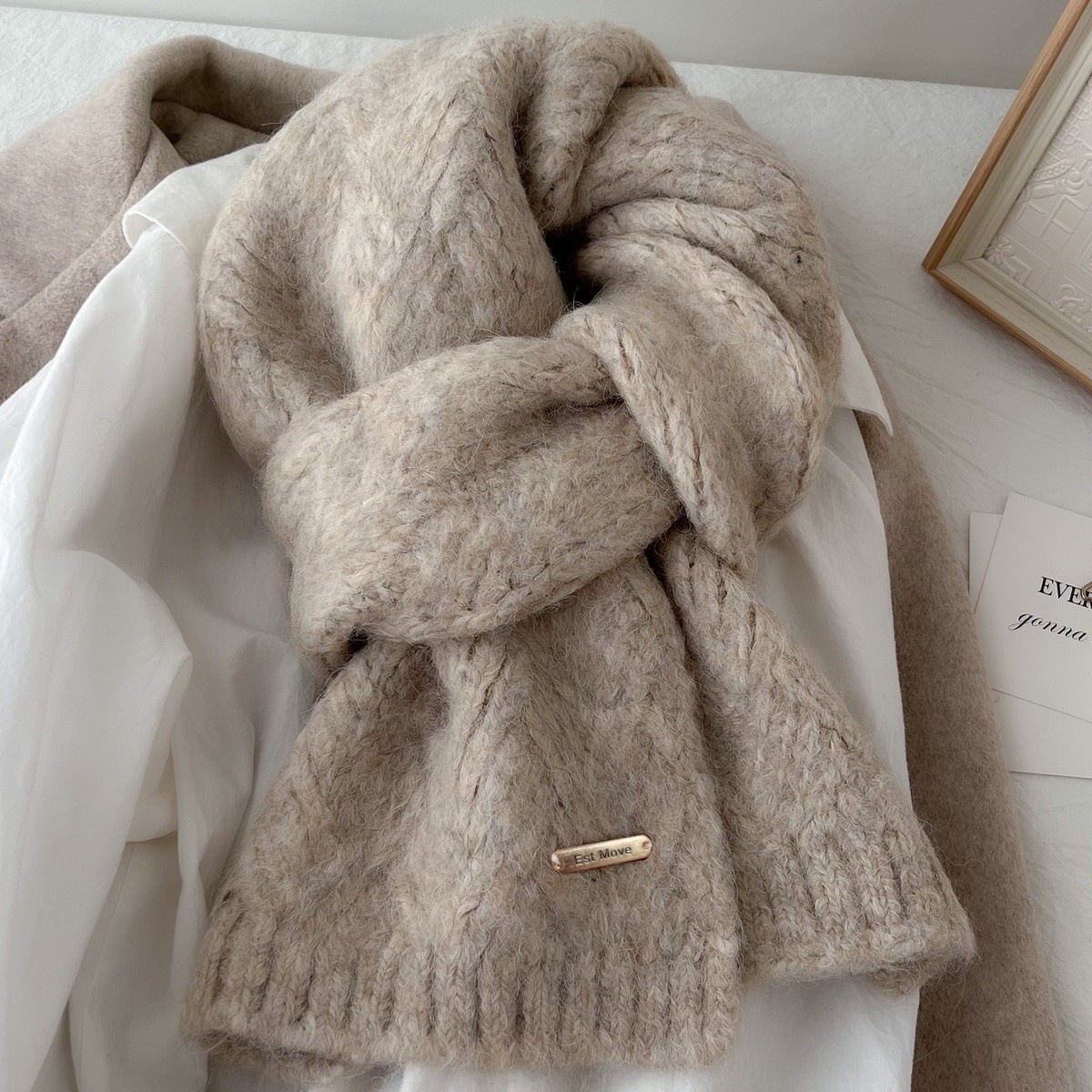 高品質ウールスカーフ、レディース・メンズ、冬の新作、ウール混 - Wool Scarf Men のレビューと価格