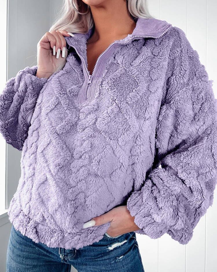 レディース シェルパフリース プルオーバー ハーフジップ ス - Sherpa Hoodie Fleece のレビューと価格