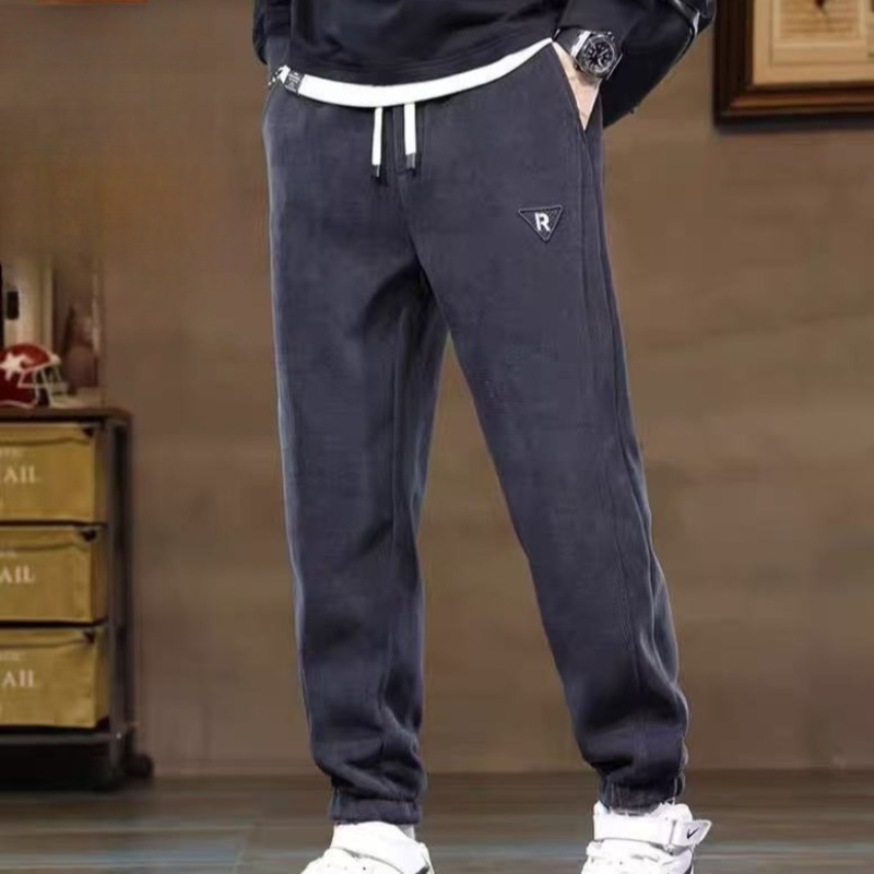 メンズ冬用フリース裏地パンツ 厚手コーデュロイジョガー 暖か - Corduroy Pant Warm のレビューと価格