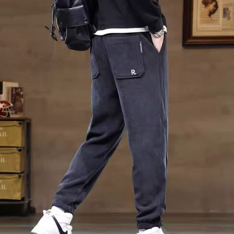 メンズ冬用フリース裏地パンツ 厚手コーデュロイジョガー 暖か - Corduroy Pant Warm のレビューと価格